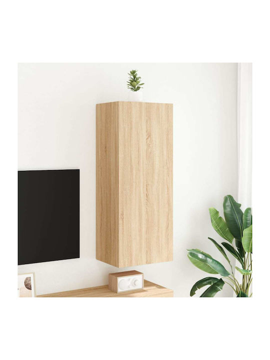 Wall-Mounted Living Room Cabinet made of Particle Board Sonoma Oak 40.5x30x102cm