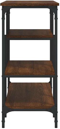 Console Table Wood & Metal Brown Oak L100xW35xH75cm