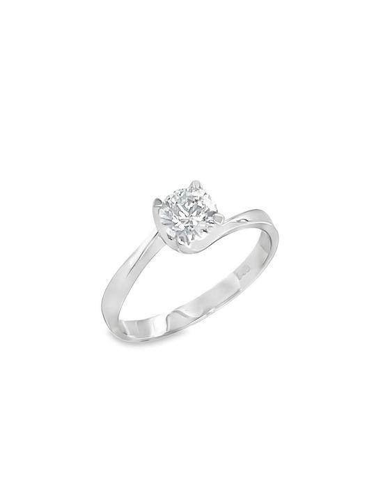 Xryseio Single Stone from White Gold 14K