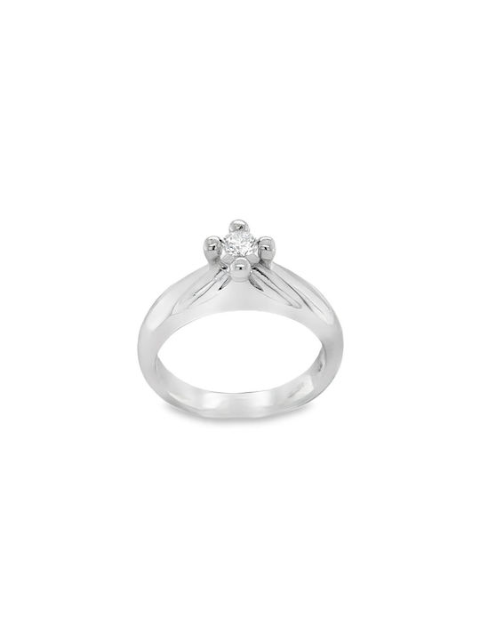 Xryseio Single Stone from White Gold 14K