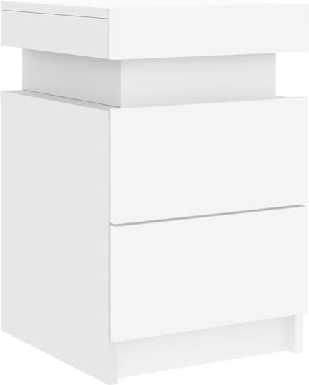 Wooden White Bedside Table 35x39x55cm