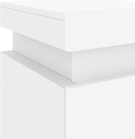 Wooden White Bedside Table 35x39x55cm