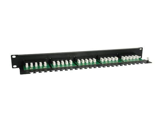 Equip Patch Panel για Rack 1U 19" Μαύρο