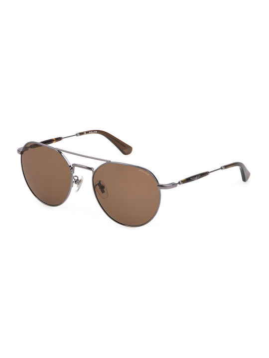 Police Sunglasses with Gray Frame and Gray Lens SPLF14 509Y