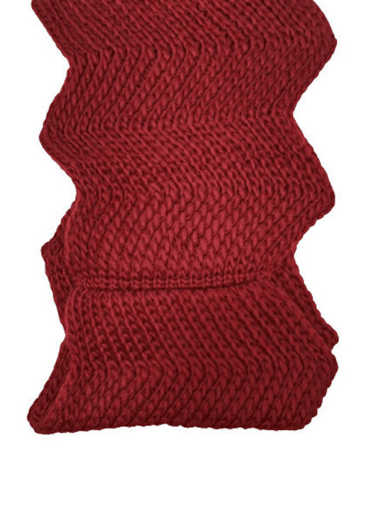 Romvous Women's Knitted Neck Warmer Burgundy