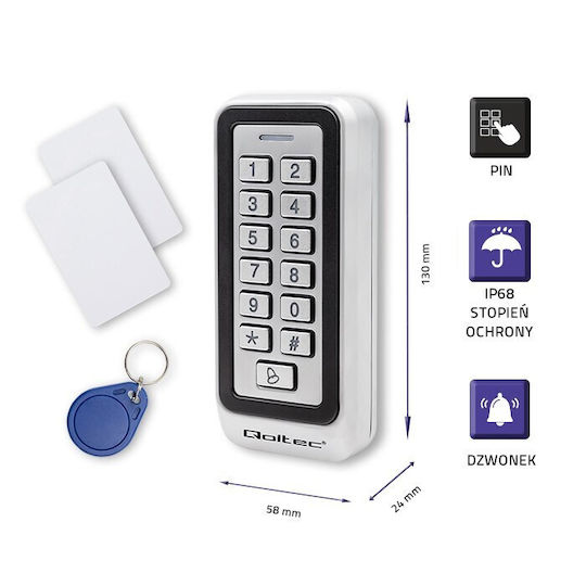Qoltec Access Control για Πρόσβαση με Κάρτα και Κωδικό