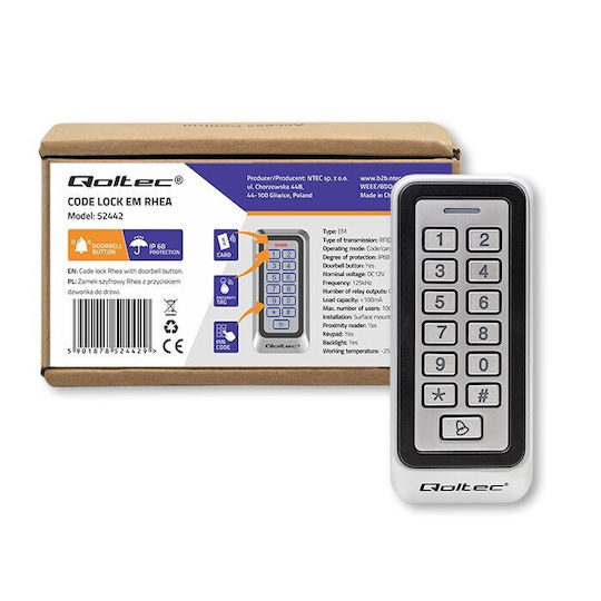 Qoltec Access Control για Πρόσβαση με Κάρτα και Κωδικό