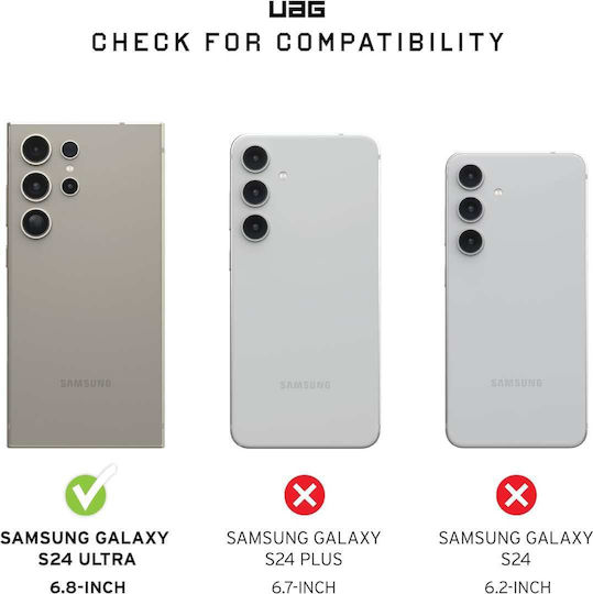 UAG Pathfinder Back Cover Σιλικόνης / Πλαστικό 2mm Μαύρο (Galaxy S24 Ultra)
