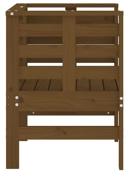 Fotoliu de exterior Lemn Miere 2buc 61.5x53x71cm