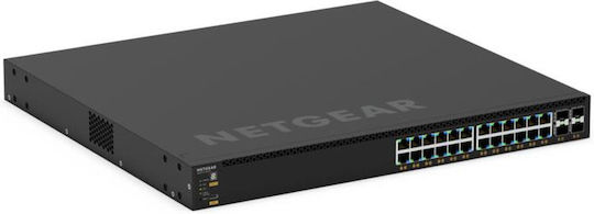 NetGear M4350-24G4XF Managed L3 PoE Switch with 24 Gigabit (1Gbps) Ethernet Ports and 4 SFP Ports