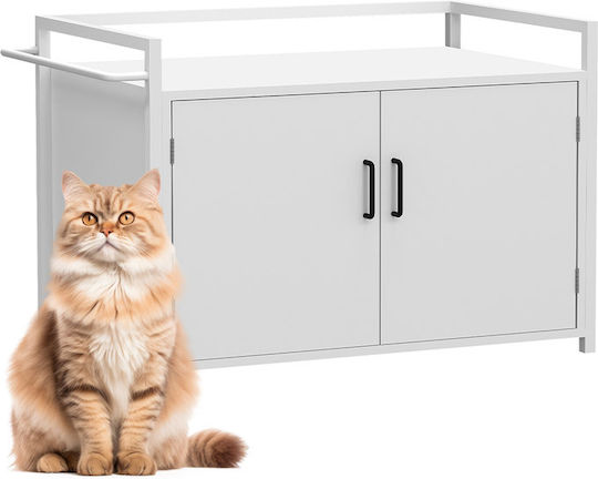 Bakaji Cat Toilet Closed White L75 x W51 x H54cm