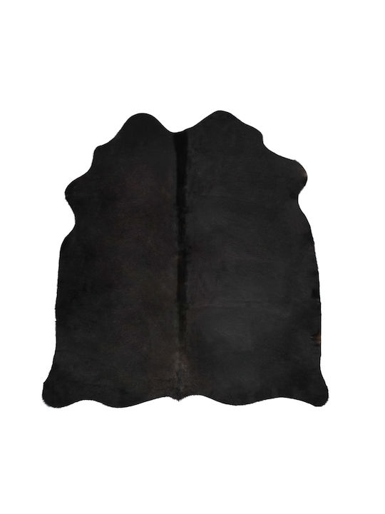 vidaXL Χαλί Ορθογώνιο Δερμάτινο Μαύρο 180x220cm