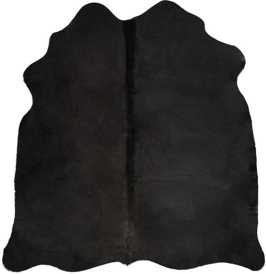 vidaXL Χαλί Ορθογώνιο Δερμάτινο Μαύρο 180x220cm