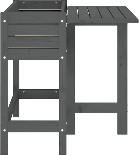 vidaXL Planter Box Wooden Gray 84x73cm.