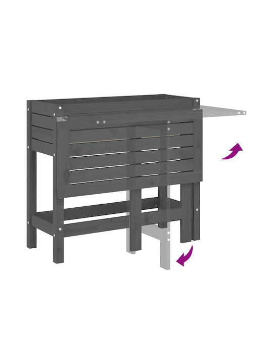 vidaXL Planter Box Wooden Gray 84x73cm.