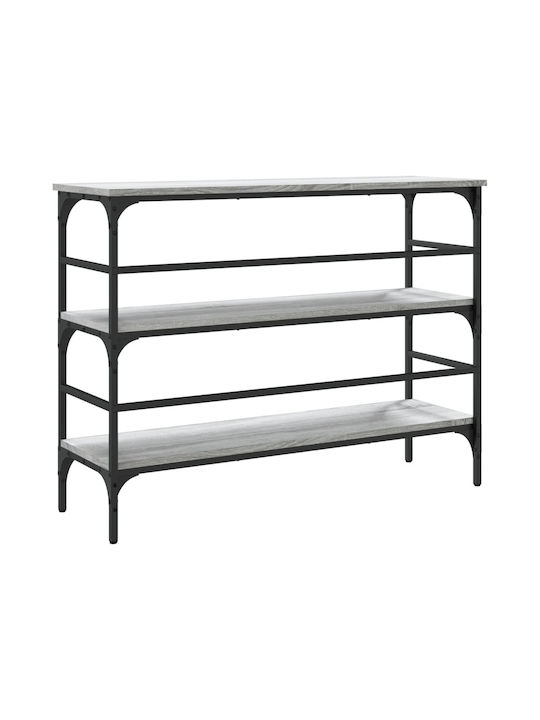 Console Table Wood & Metal Grey Sonoma L100xW32xH75cm