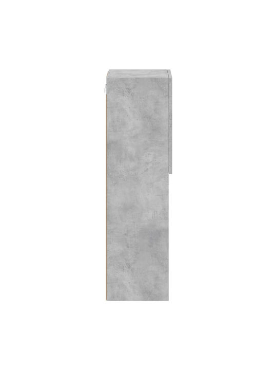 Hängendes Wohnzimmer Nischenschrank aus Spanplatte mit Beleuchtung Grau Beton 30.5x30x102cm