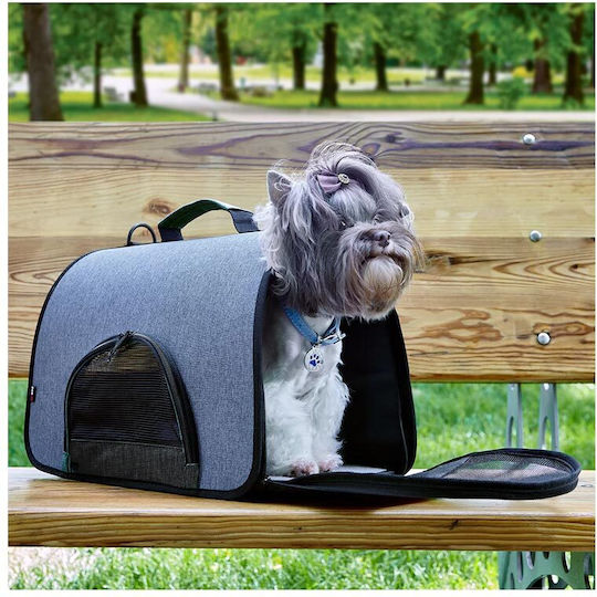Waterproof Dog/Cat Carrying Gray Handbag L40.5xW28xH25.5cm
