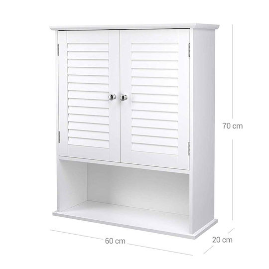 Vasagle Bathroom Cabinet Laundry L60xW20xH70cm White