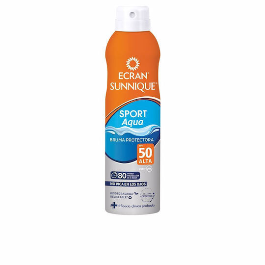 Ecran Sport Waterproof Sunscreen Cream Body SPF50 in Spray 250ml