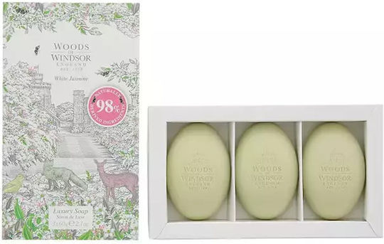 Woods Of Windsor White Jasmine Μπάρες Σαπουνιού 3x180gr
