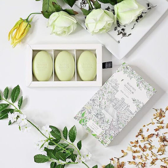 Woods Of Windsor White Jasmine Μπάρες Σαπουνιού 3x180gr