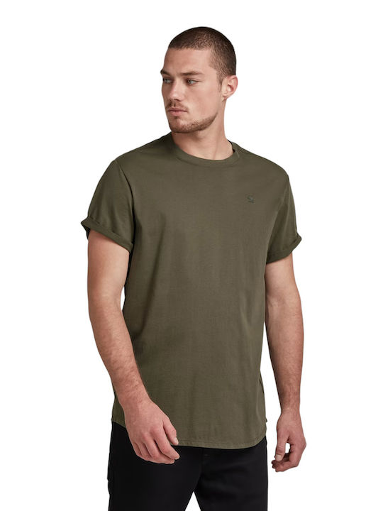 G-Star Raw Lash R Herren T-Shirt Kurzarm Khaki