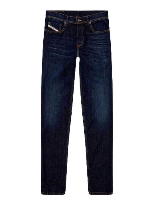 Men's Jeans Pants Elastic Blue