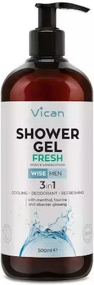 Vican Wise Men mit Duschgel 3 in 1 500ml, Shampoo 200ml & Trimmer