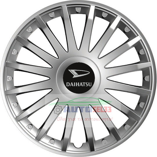 Versaco Car Hubcap Set Crystal with Daihatsu Emblem 15" 4pcs Silver