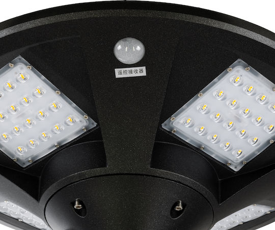 GloboStar Ηλιακό Φωτιστικό Δαπέδου 25W 1800lm Θερμό Λευκό 2700K με Αισθητήρα Κίνησης, Φωτοκύτταρο και Τηλεχειριστήριο IP65 50x50x20εκ.
