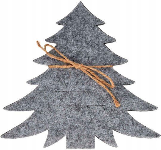 Set Weihnachtliche Besteckhalter Gray L20xB18cm. 4Stück