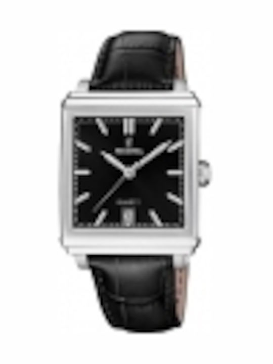 Festina Men's Watch 33.3mm Battery with Black Leather Strap
