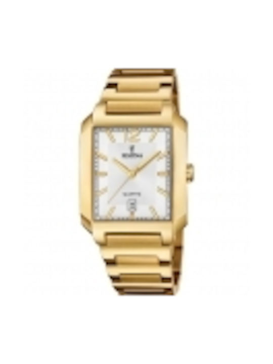 Festina Uhr Batterie mit Gold Metallarmband