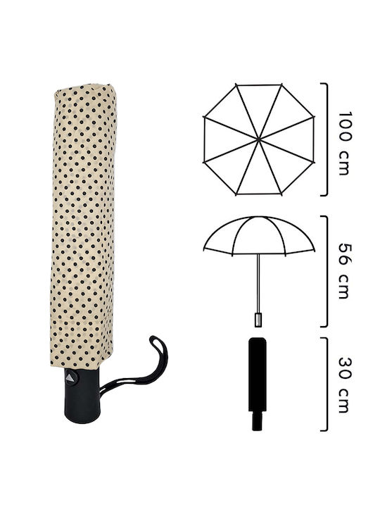 Winddicht Regenschirm Kompakt Weiß
