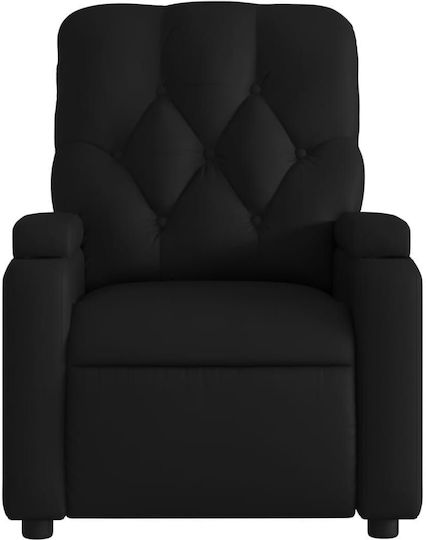 Fotoliu Relax cu Puf din Piele Ecologică Întuneric 74x86.5x93.5cm
