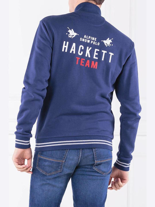 Hackett Men's Cardigan with Zipper Navy Blue