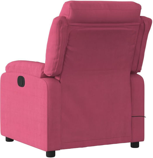 Relaxsessel Friseurwaschbecken mit Fußhocker Samt Bordeaux 75x92.5x100cm