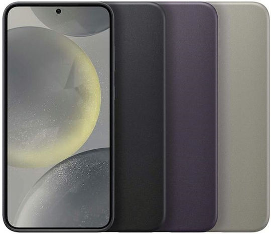 Samsung Leather Cover Back Cover Piele Set cu Geam Violet (Samsung S24+ S926)