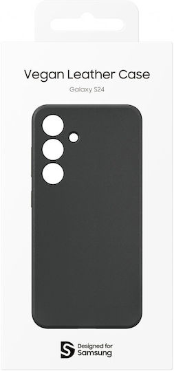 Samsung Back Cover Leather Black (Samsung S24 S921)