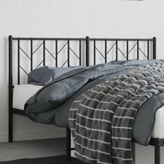 vidaXL Metallic Black Bed Headboard 156x90cm