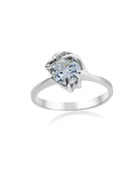 Single Stone from White Gold 14K