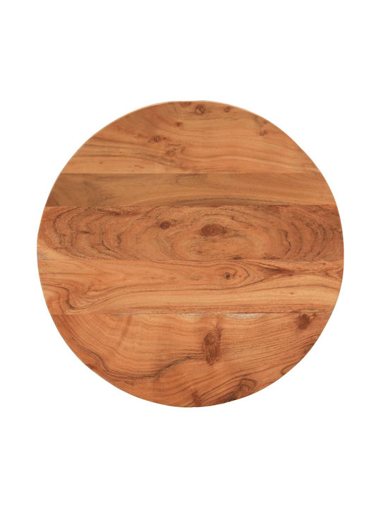 vidaXL Round Wooden Placemat Brown 60cm