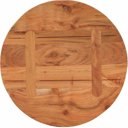 vidaXL Set de măsuțe Rotund Lemn Maro 40cm 1buc