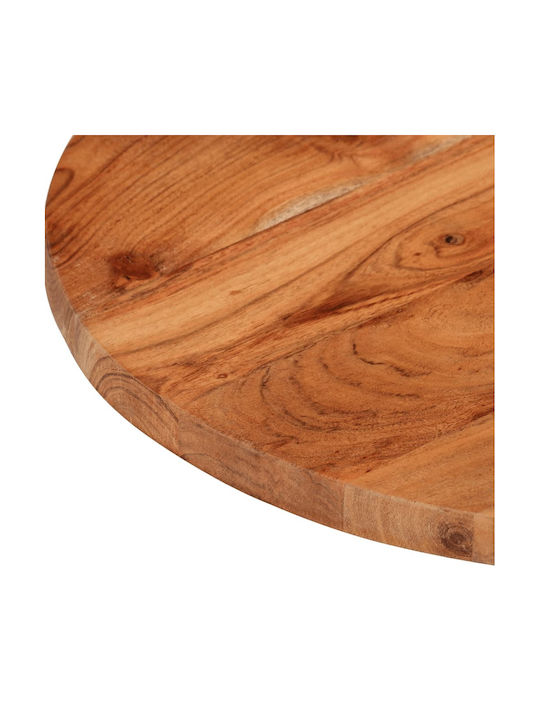 vidaXL Placemats Rotundă Lemn Maro 40cm 1buc