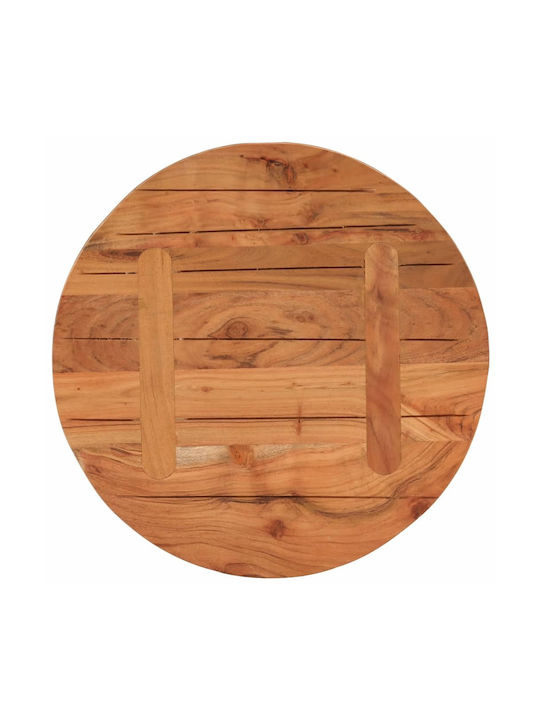 vidaXL Set de măsuțe Rotund Lemn Maro 60cm 1buc