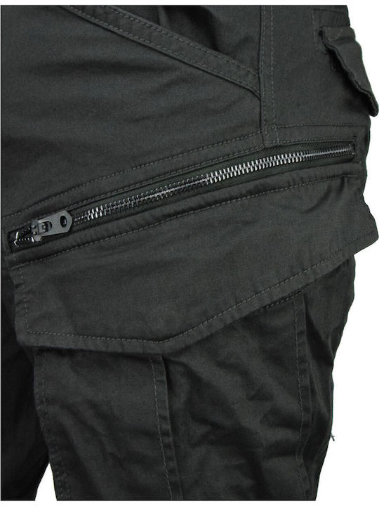 Rovic Zip 3d Παντελόνι Cargo Ελαστικό σε Κανονική Εφαρμογή Raven