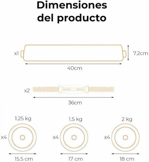 Xiaomi Set de gantere cu bară, greutate totală 20kg