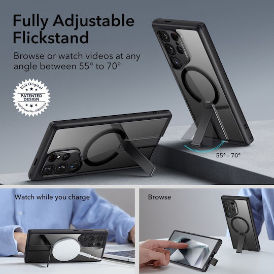 ESR Flickstand Boost Halolock Back Cover Πλαστικό Clear Black (Galaxy S24 Ultra)