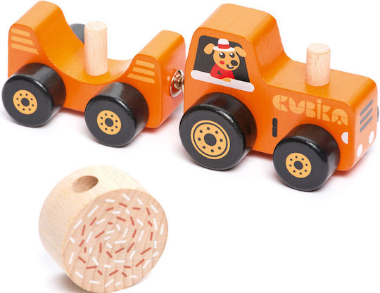 Cubika Избутване насам-натам Educational от дърво за 3++ месеца